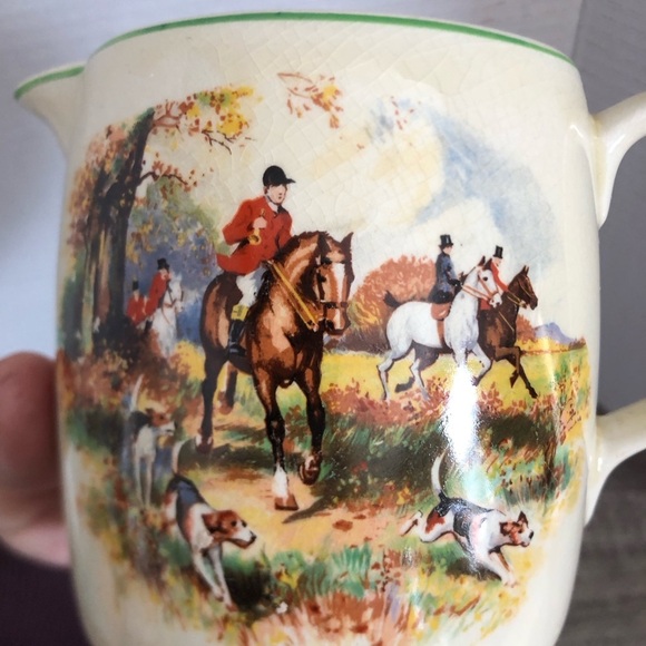 Vtg Lord Nelson Ware Pitcher with Hunting Scene - Picture 8 of 13